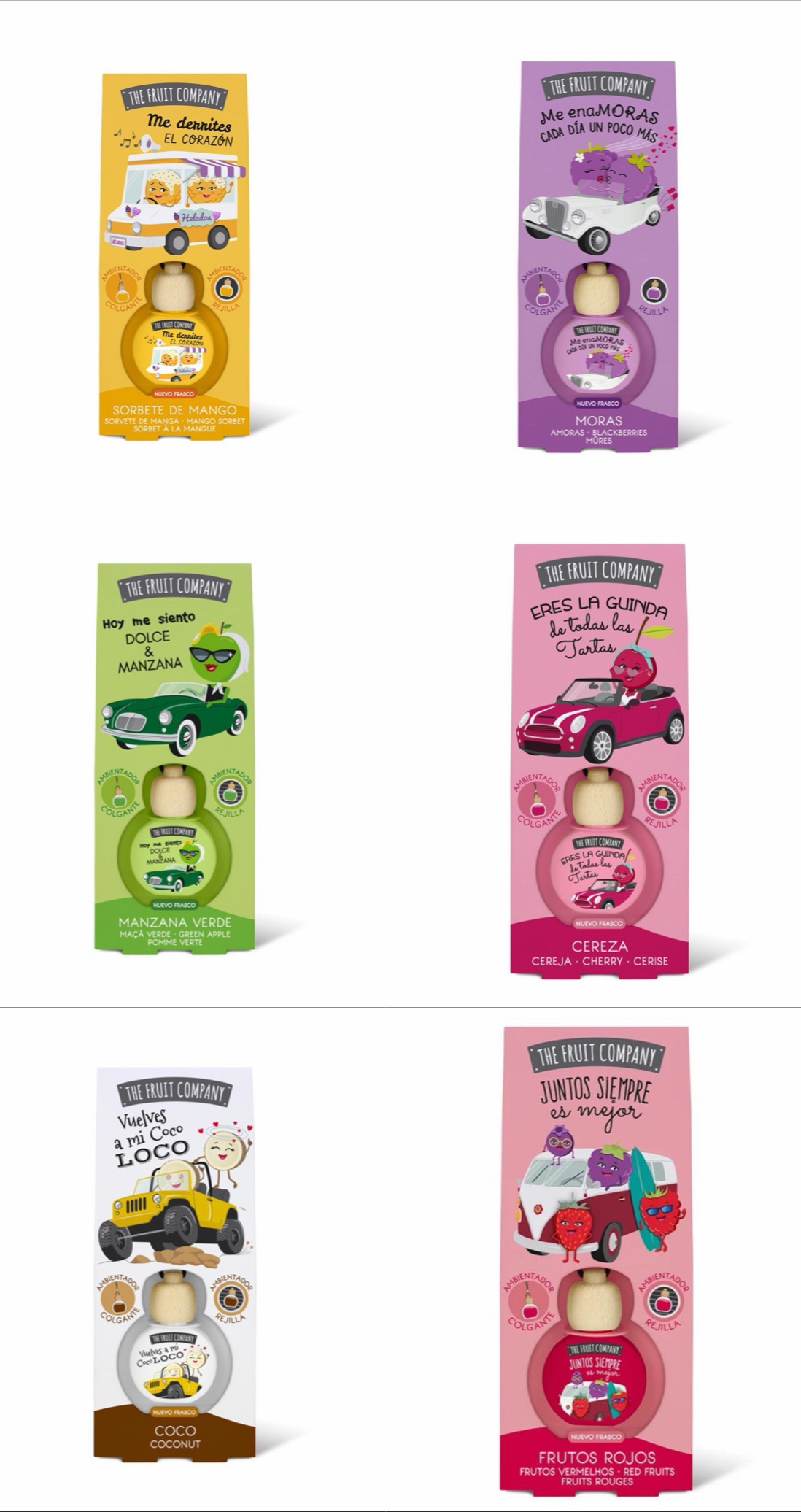 AMBIENTADORES DE COCHE FRUIT COMPANY