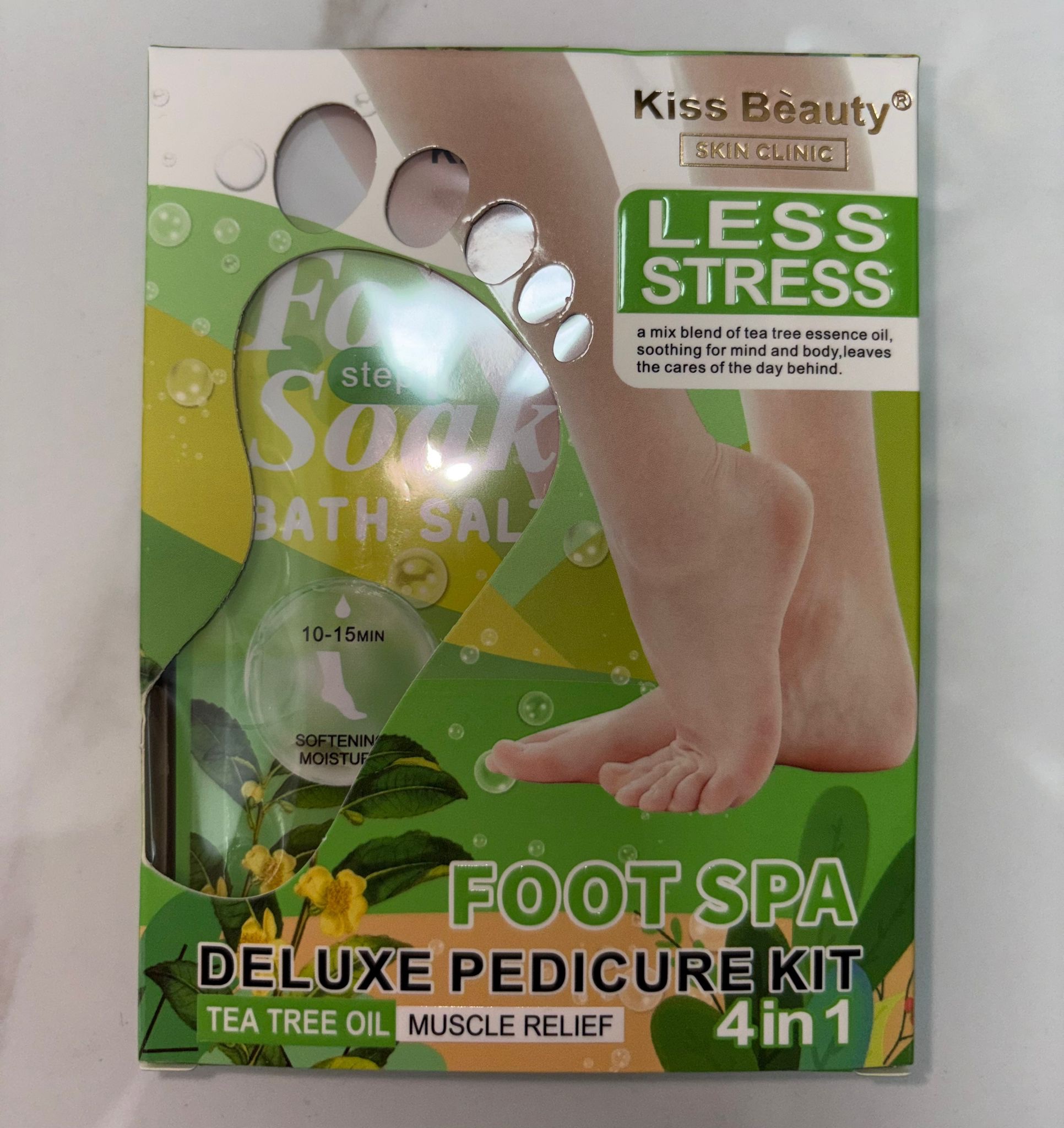 KIT PEDICURA PARA PIES 4 EN 1 ACEITE DE ÁRBOL DE TÉ