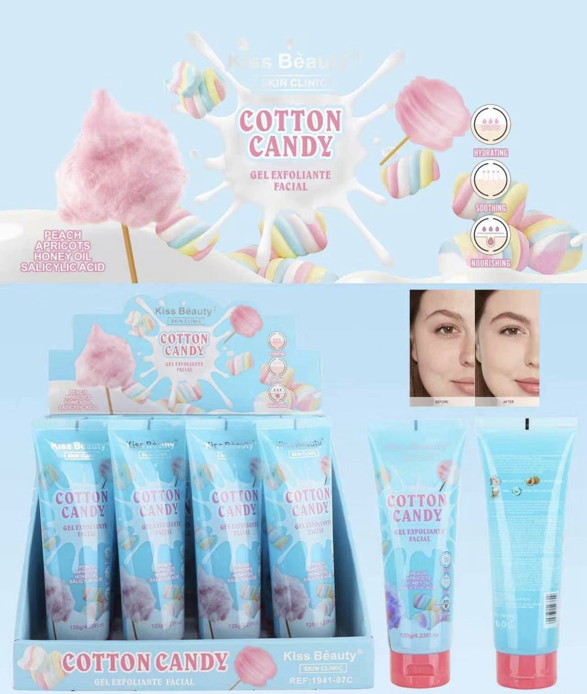 GEL EXFOLIANTE FACIAL COTTON CANDY